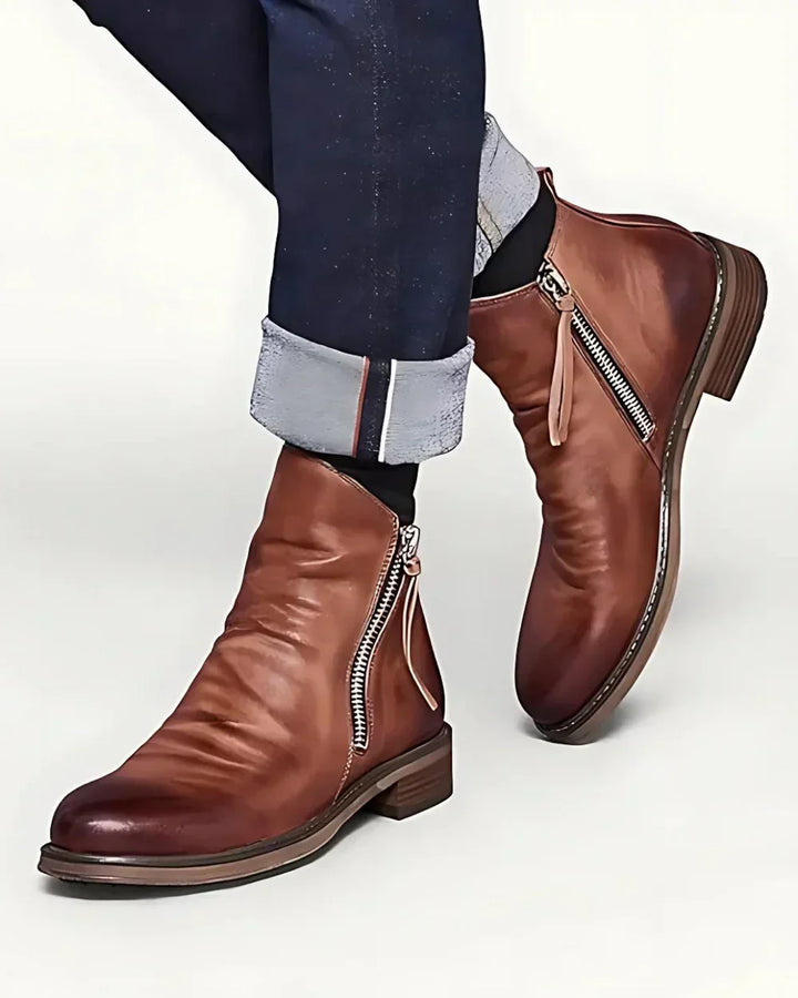 Leonardo™ | Elegant Zip Leather Boots