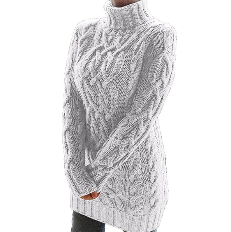 Lynn - Winter knitted dress with turtleneck