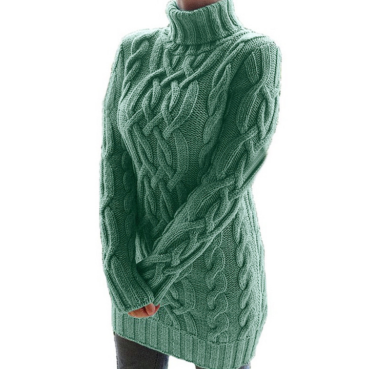 Lynn - Winter knitted dress with turtleneck