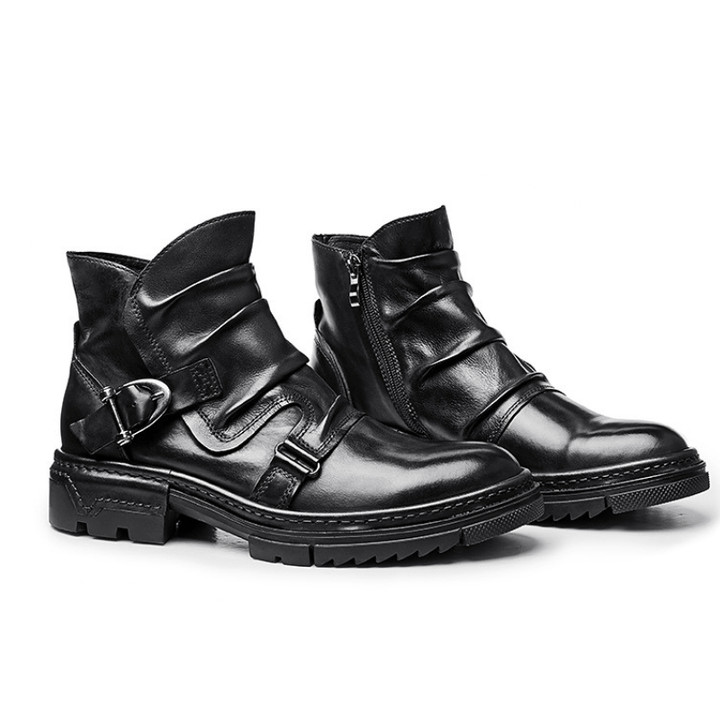 RUBEN | Leather Biker Boots