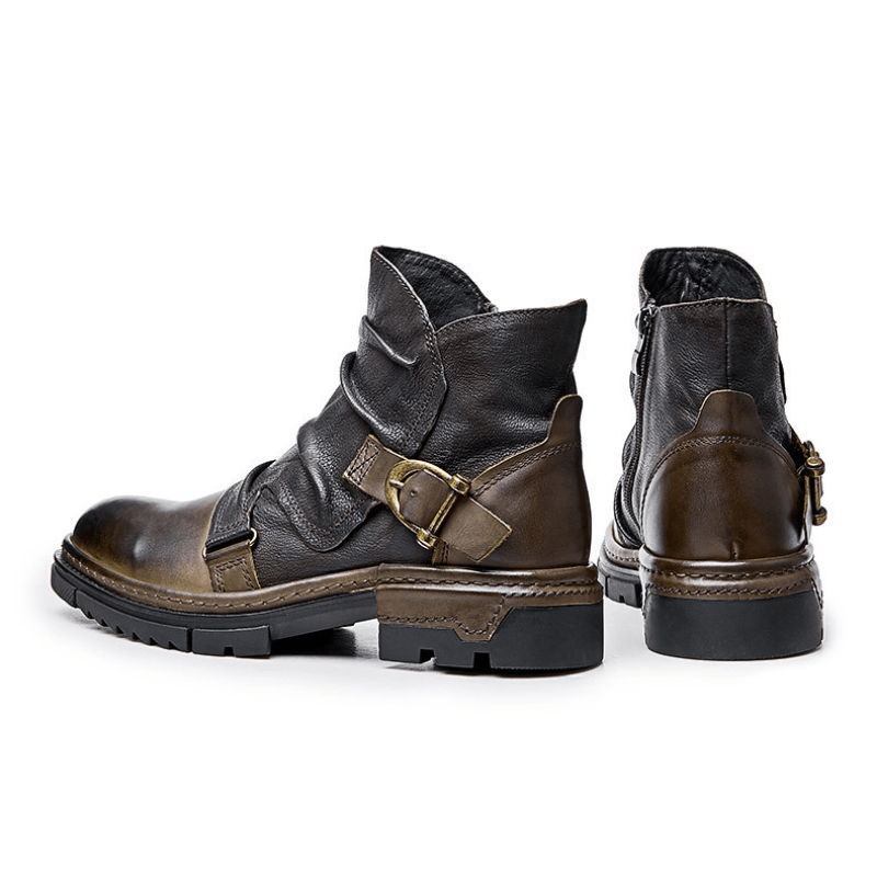 RUBEN | Leather Biker Boots