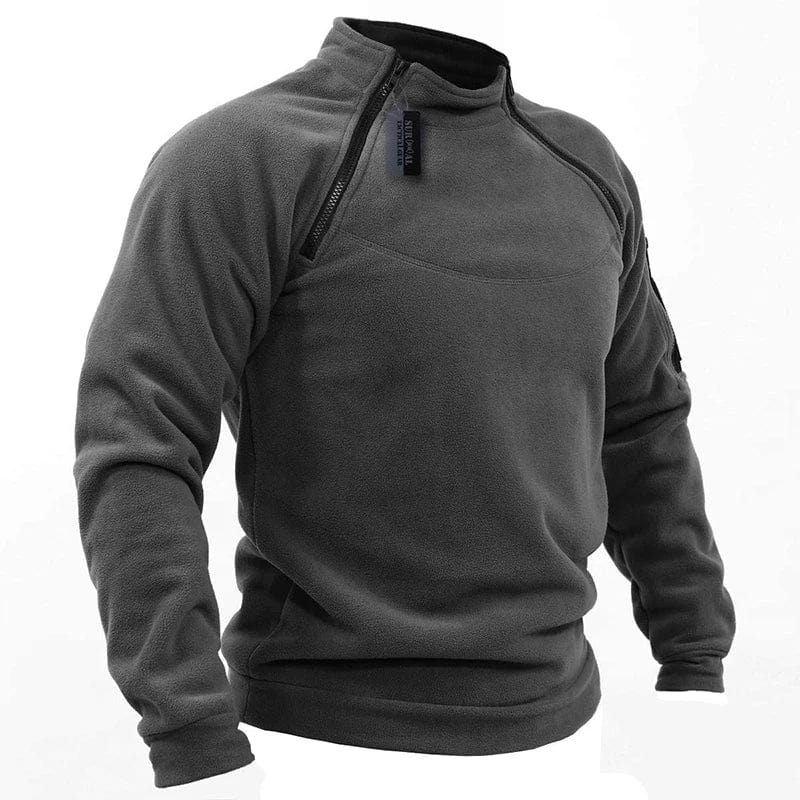 Military Style Fleece Sweatshirt