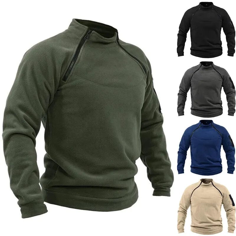 Military Style Fleece Sweatshirt