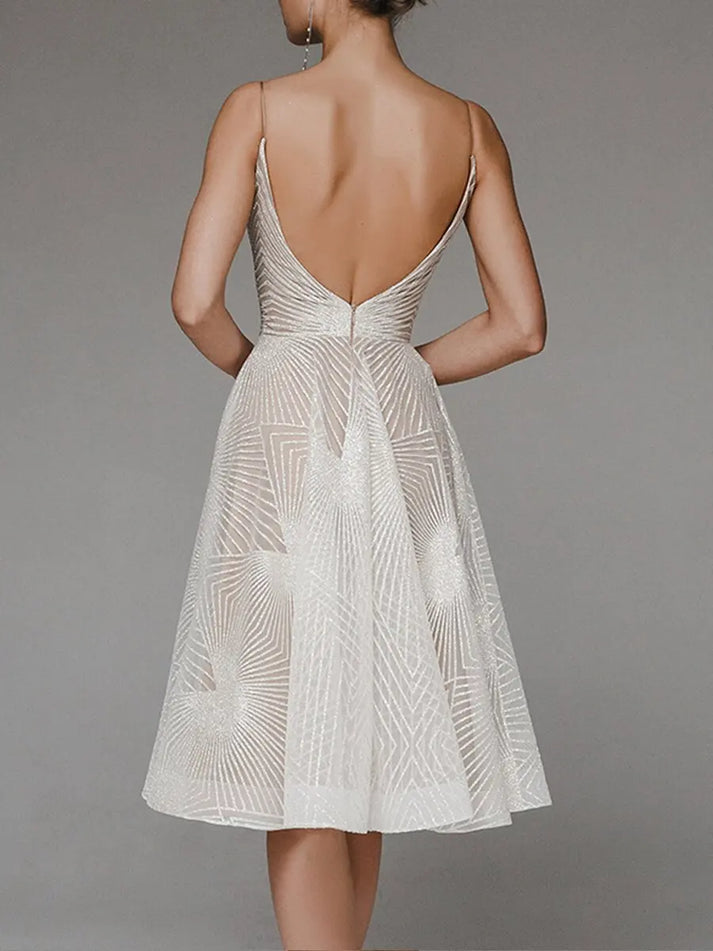 Elegant dress with open back