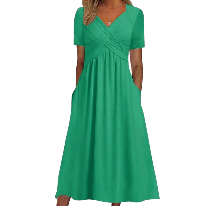 Hilma - Elegant Mid-length Dress With Belly Covering