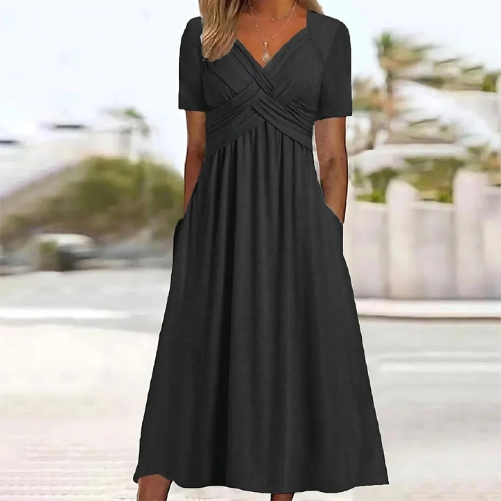 Hilma - Elegant Mid-length Dress With Belly Covering