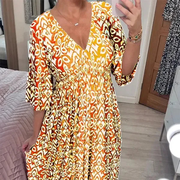 Floral V-neck dress