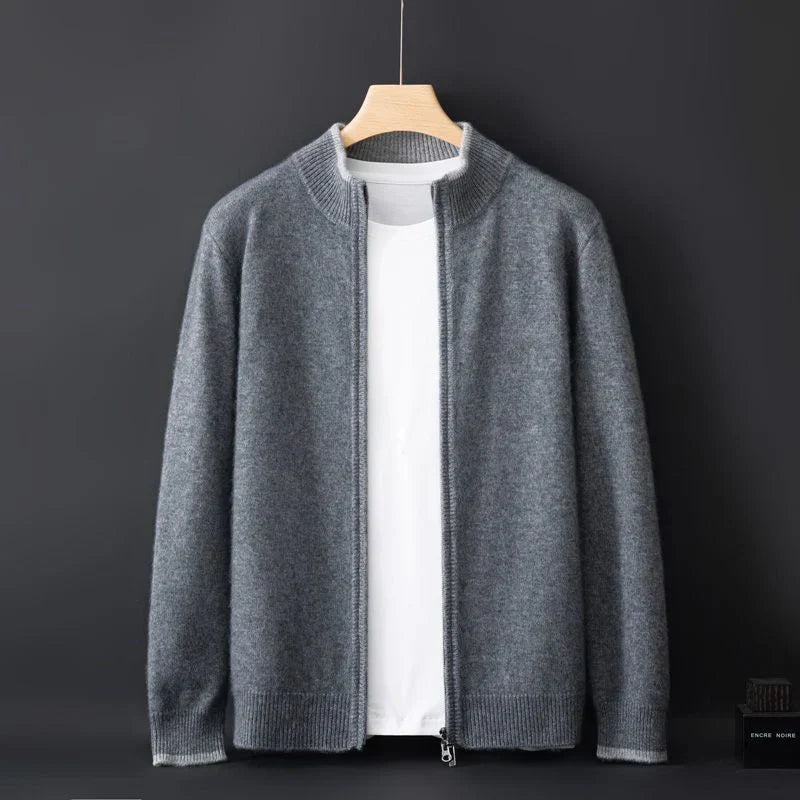 DANIEL- cashmere jacket with zip fastener