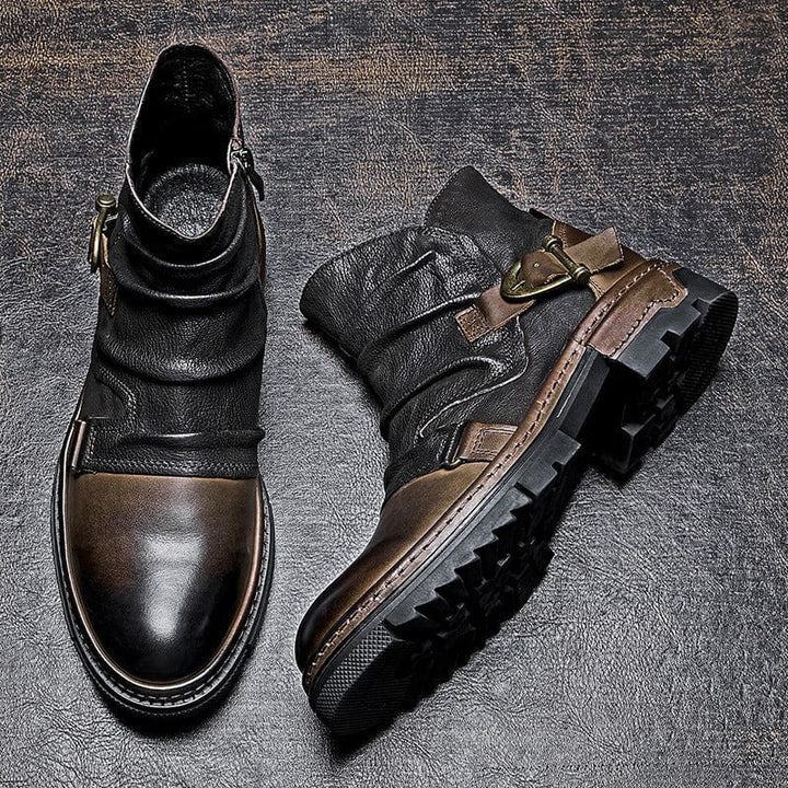 RUBEN | Leather Biker Boots