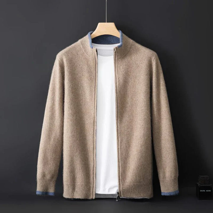 DANIEL- cashmere jacket with zip fastener