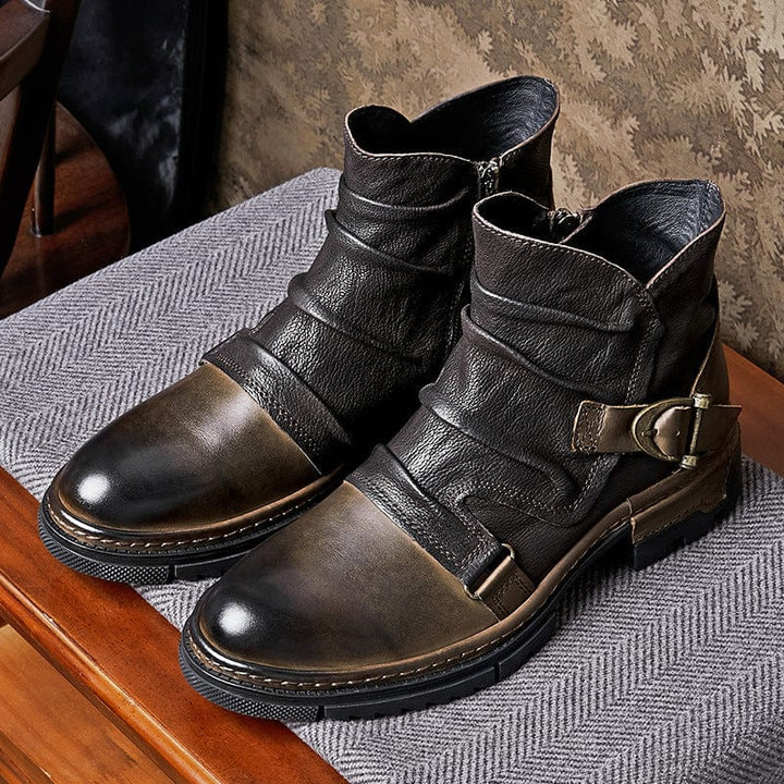 RUBEN | Leather Biker Boots