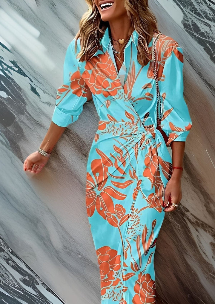 Amalia - Wrap dress with print