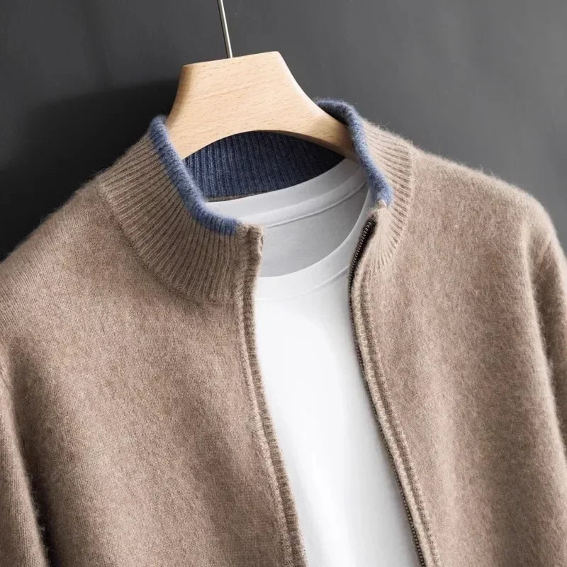 DANIEL- cashmere jacket with zip fastener