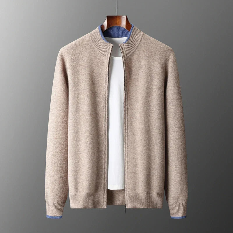 DANIEL- cashmere jacket with zip fastener