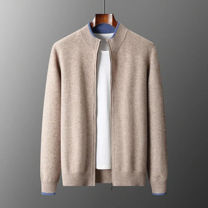 DANIEL- cashmere jacket with zip fastener