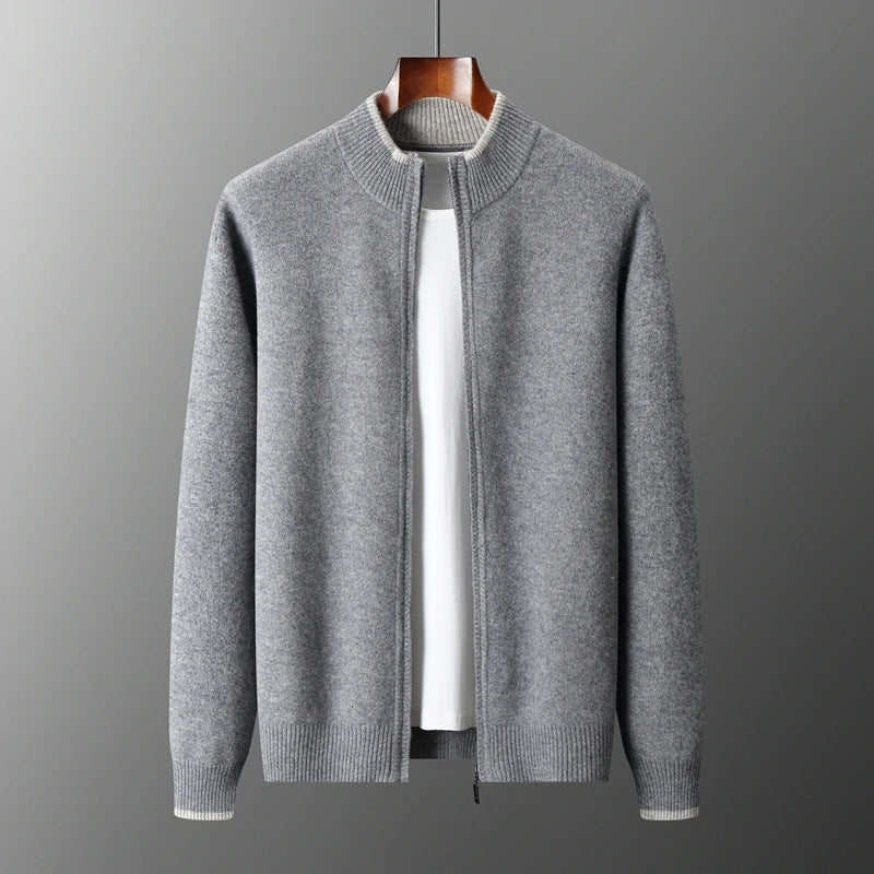 DANIEL- cashmere jacket with zip fastener