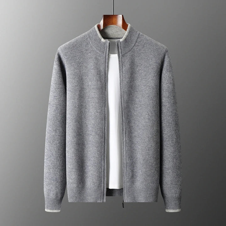 DANIEL- cashmere jacket with zip fastener