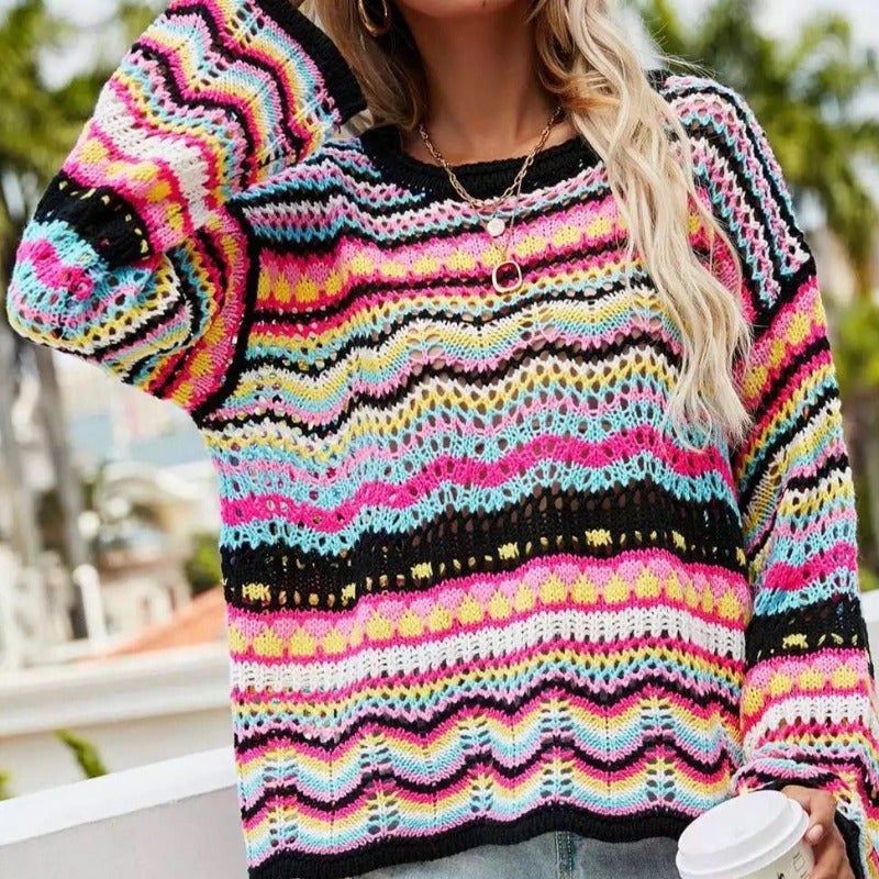 Lily - Striped jumper for women